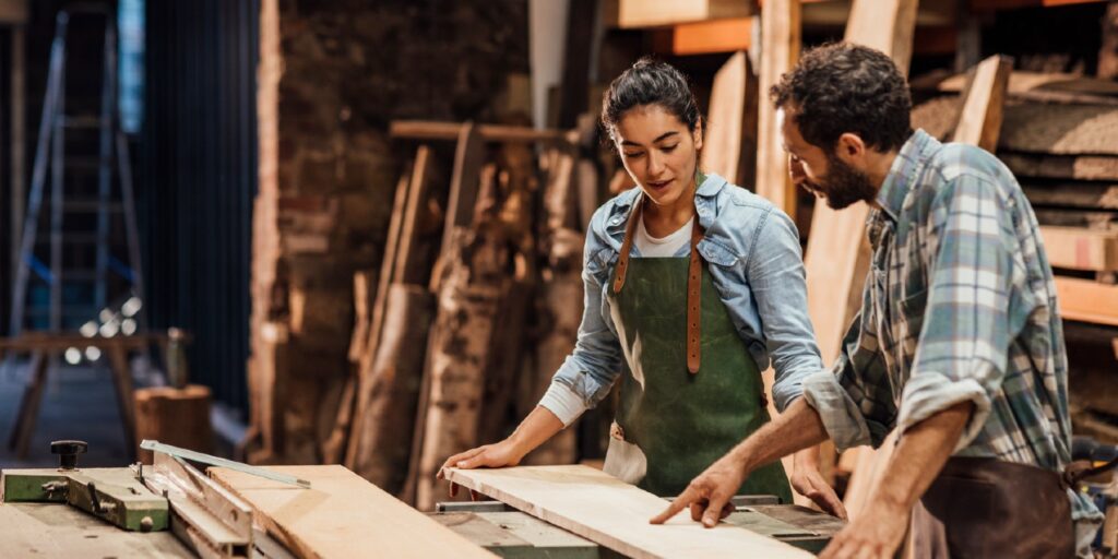 They are making handcrafted furniture and they are a family business.